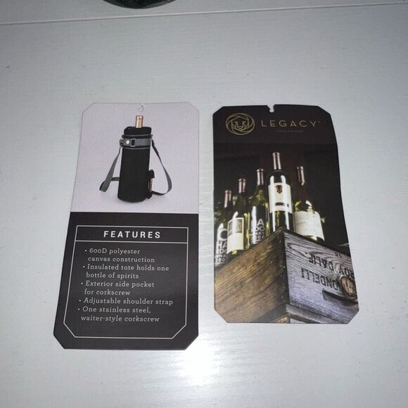 Picnic Time Insulated Single Wine Bottle Tote Bag  Strap Branded Dell Logitech - Picture 6 of 6